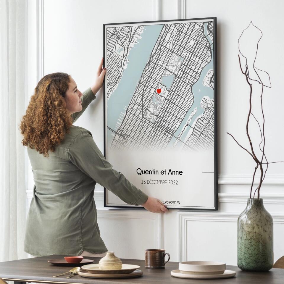 Affiche Personnalisée Couple La où tout a commencé – Amour & Lieu De Rencontre - Créations d'Agathe