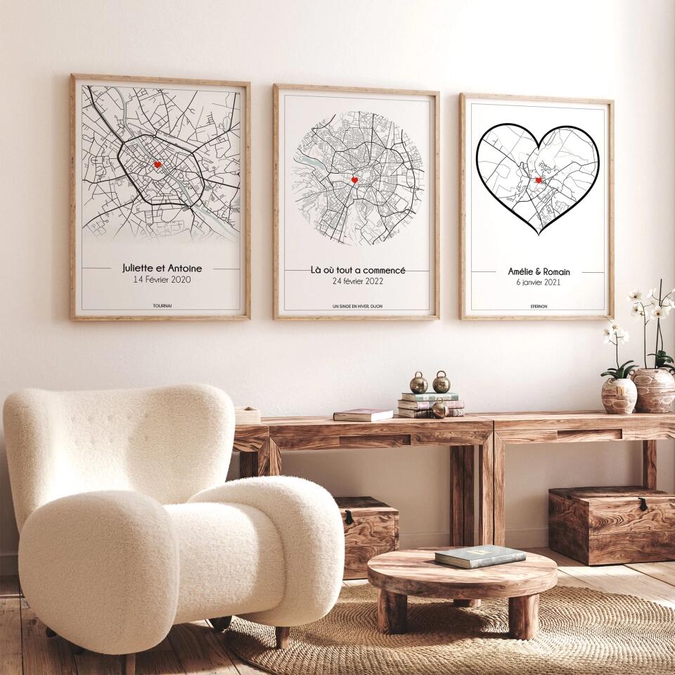 Affiche Personnalisée Couple La où tout a commencé – Amour & Lieu De Rencontre - Créations d'Agathe