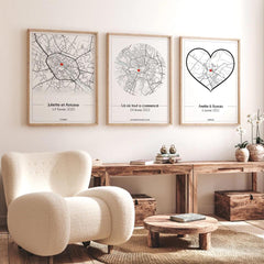 Affiche Personnalisée Couple La où tout a commencé – Amour & Lieu De Rencontre - Créations d'Agathe