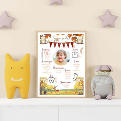 Affiche anniversaire personnalisée sur la Forêt - Créations d'Agathe