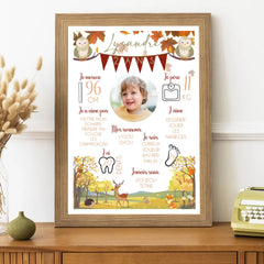 Affiche anniversaire personnalisée sur la Forêt - Créations d'Agathe