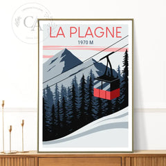 Affiche personnalisé voyage au ski - Créations d'Agathe