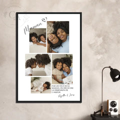 Affiche personnalisée - Pêle-mêle Maman - Créations d'Agathe