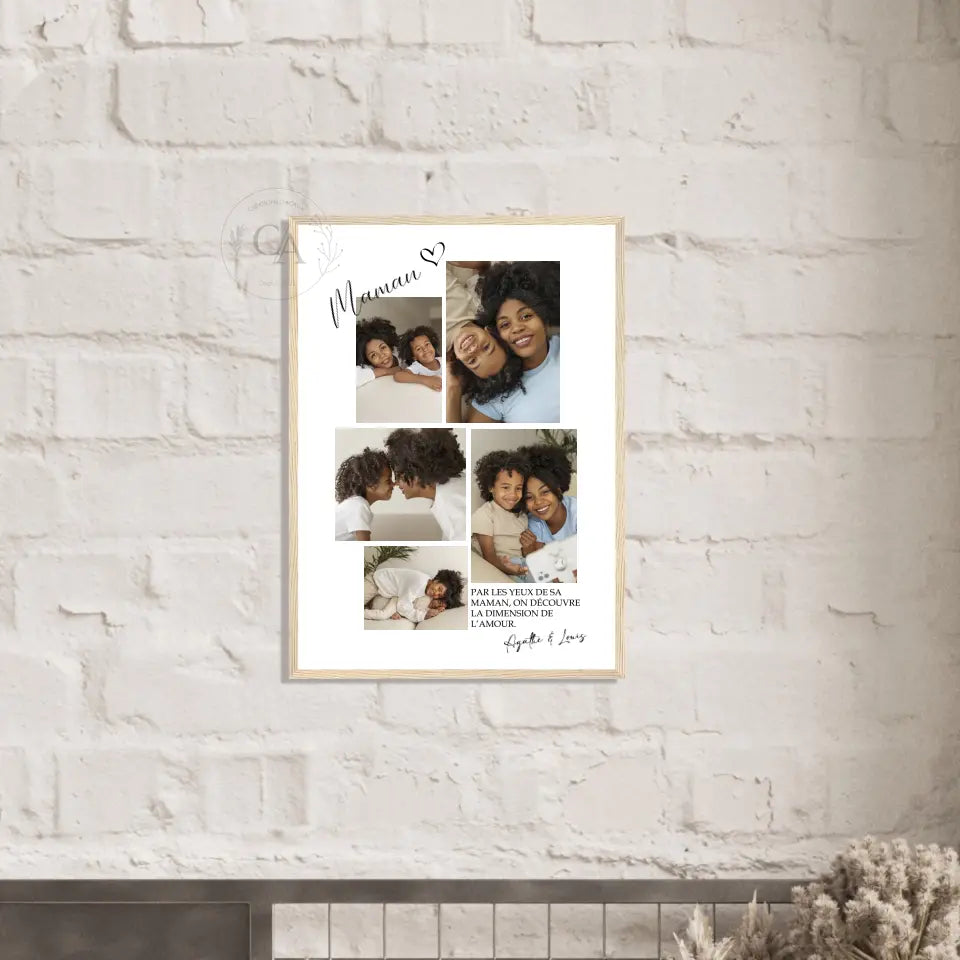 Affiche personnalisée - Pêle-mêle Maman - Créations d'Agathe