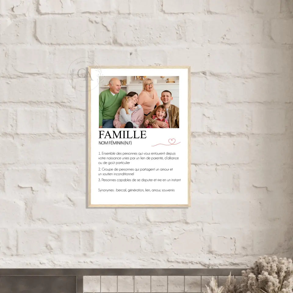 Affiche personnalisée définition de famille - Créations d'Agathe