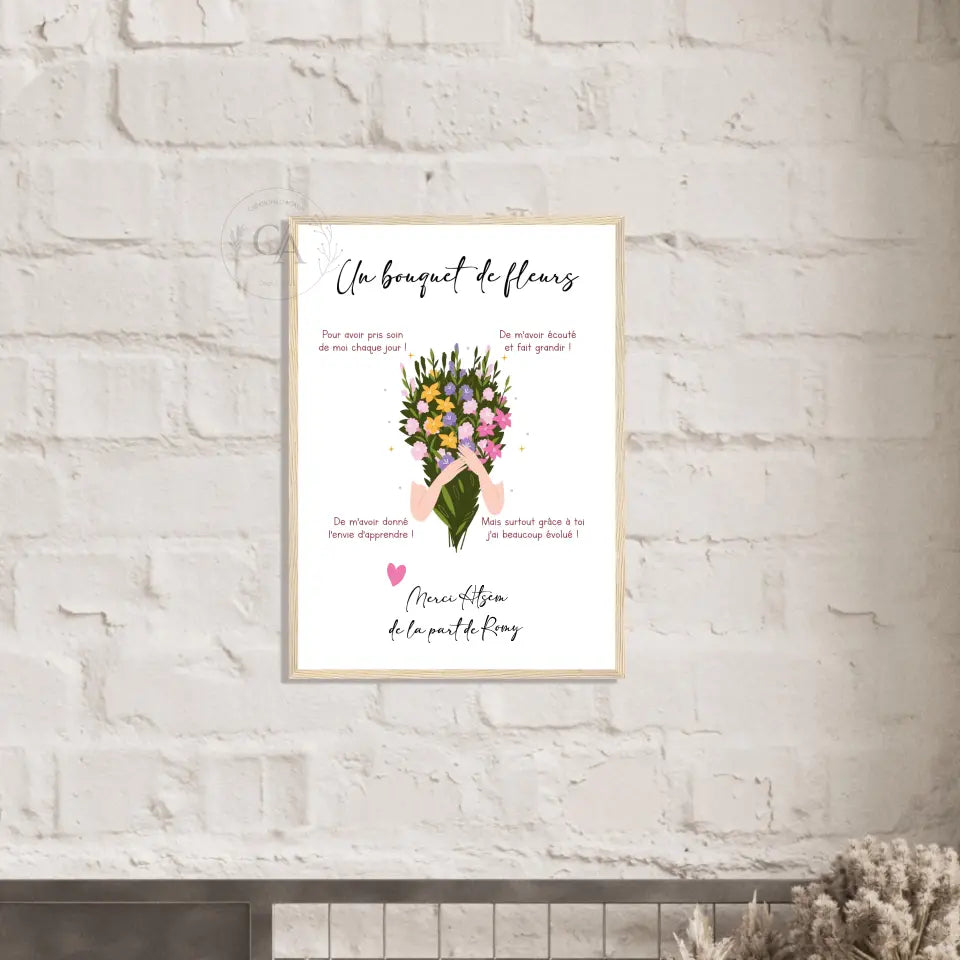 Affiche personnalisée pour Atsem - Maîtresse - Nounou - Créations d'Agathe