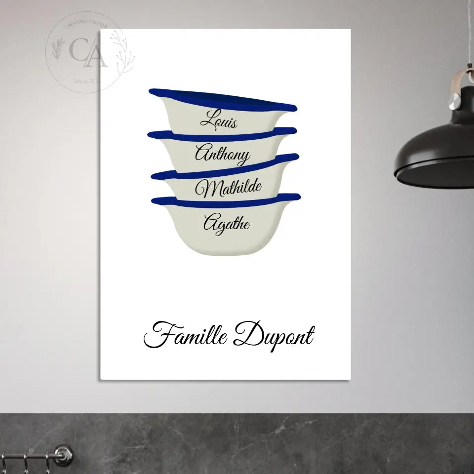 Affiche bols bretons personnalisés - Créations d'Agathe