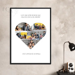 Affiche Coeur en Photos - Cadeau personnalisé pour capturer vos souvenirs - Créations d'Agathe
