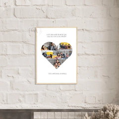 Affiche Coeur en Photos - Cadeau personnalisé pour capturer vos souvenirs - Créations d'Agathe