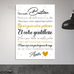 Affiche cadeau pour Maître ou Maîtresse - Créations d'Agathe