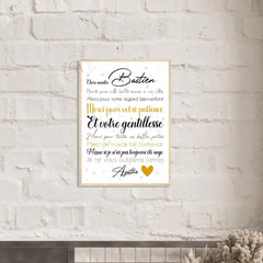 Affiche cadeau pour Maître ou Maîtresse - Créations d'Agathe