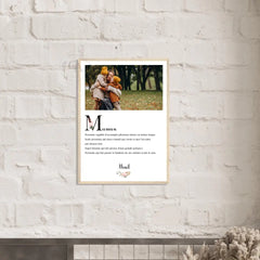 Affiche définition MAMAN avec une photo - Créations d'Agathe