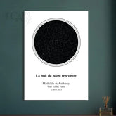 Affiche personnalisé avec carte du ciel étoilé - Créations d'Agathe