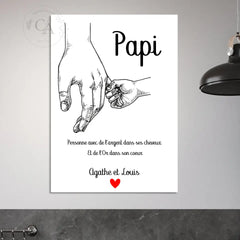 Affiche pour Papi avec un poème - Créations d'Agathe