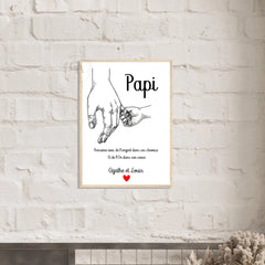 Affiche pour Papi avec un poème - Créations d'Agathe