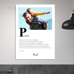 Affiche personnalisée photos avec définition Papa - Créations d'Agathe