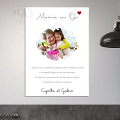 Affiche pour une Mamie en Or - Créations d'Agathe