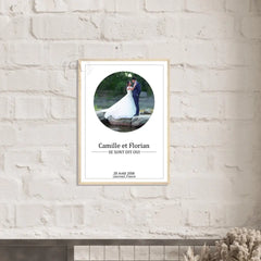 Affiche « Ils se sont dit oui » avec photo de mariage - Créations d'Agathe
