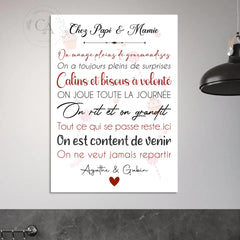 Affiche personnalisée pour Papi et Mamie - Créations d'Agathe