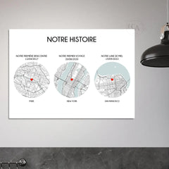Affiche personnalisée - Notre Histoire - Moments clés d'une histoire - Créations d'Agathe