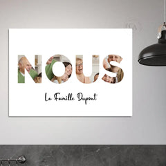Affiche personnalisée "NOUS" en photos - Créations d'Agathe