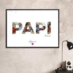 Affiche personnalisée, cadeau pour papi avec photos - Créations d'Agathe