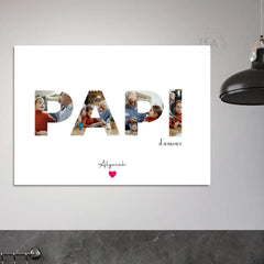 Affiche personnalisée, cadeau pour papi avec photos - Créations d'Agathe