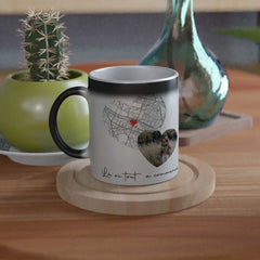 Tasse magique personnalisé "Là où tout a commencé" avec photo - Créations d'Agathe