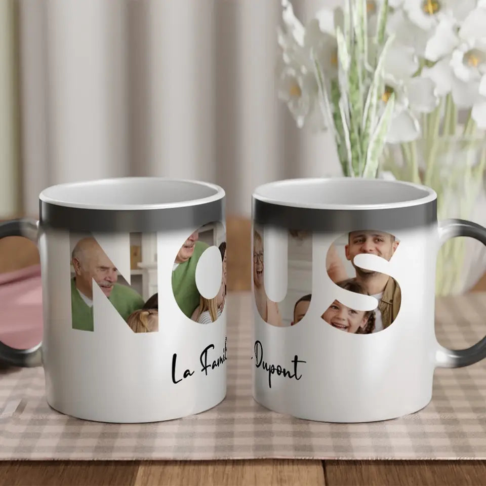 Tasse personnalisée avec le mot "Nous" - Créations d'Agathe