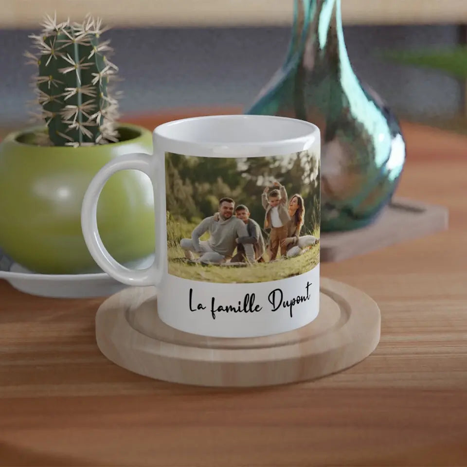 Tasse magique personnalisée famille + photo - Créations d'Agathe