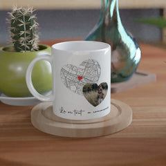 Tasse magique personnalisé "Là où tout a commencé" avec photo - Créations d'Agathe