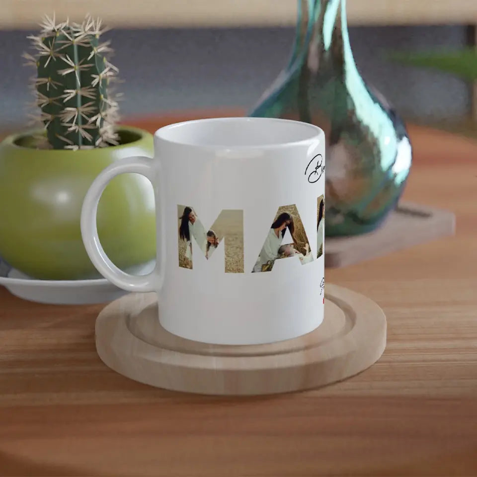 Tasse magique personnalisée avec le mot Maman - Créations d'Agathe