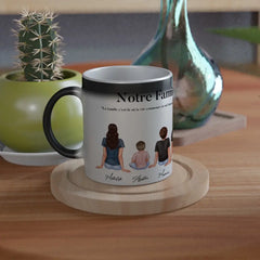 Tasse magique personnalisée - Portrait de famille - Créations d'Agathe