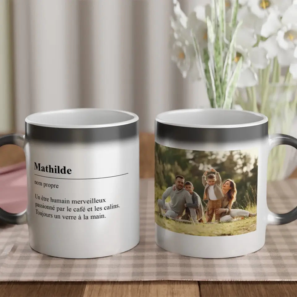 Tasse magique personnalisée définition Maman - Créations d'Agathe