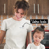 T-shirt femme personnalisé brodé "Mère-veilleuse"