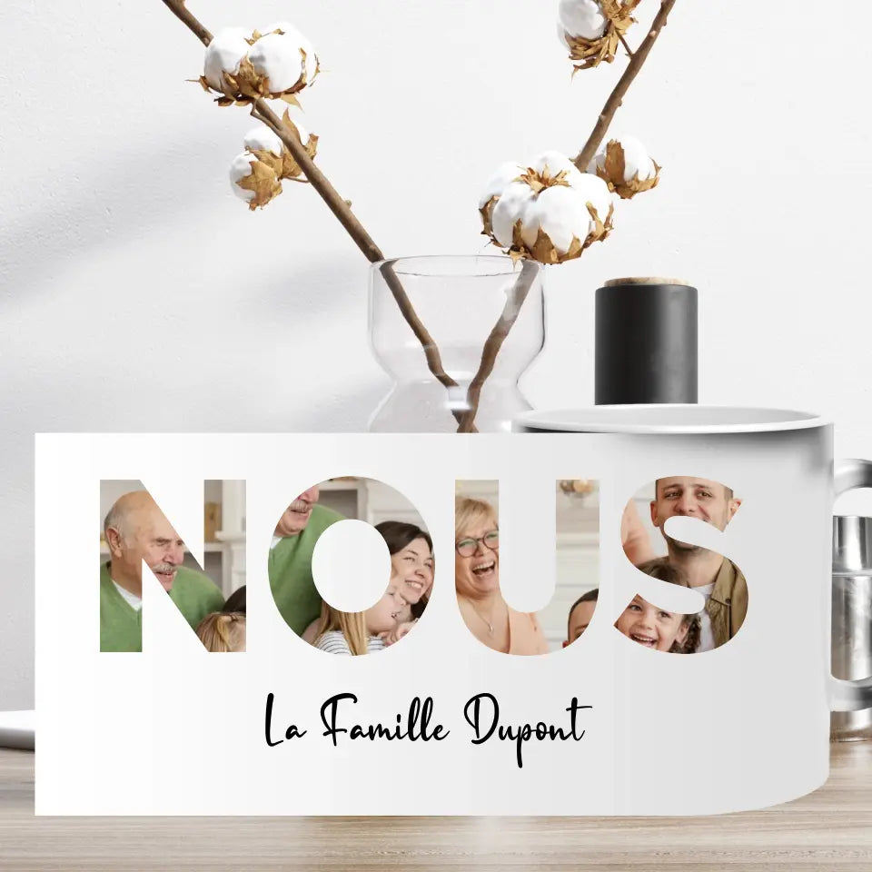 Tasse personnalisée avec le mot "Nous" - Créations d'Agathe