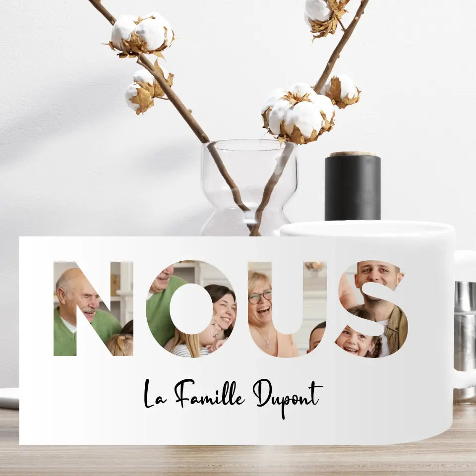 Tasse personnalisée avec le mot "Nous" - Créations d'Agathe
