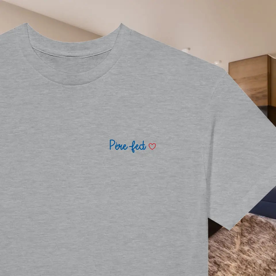 T-shirt homme personnalisé brodé "Père-fect" - Créations d'Agathe