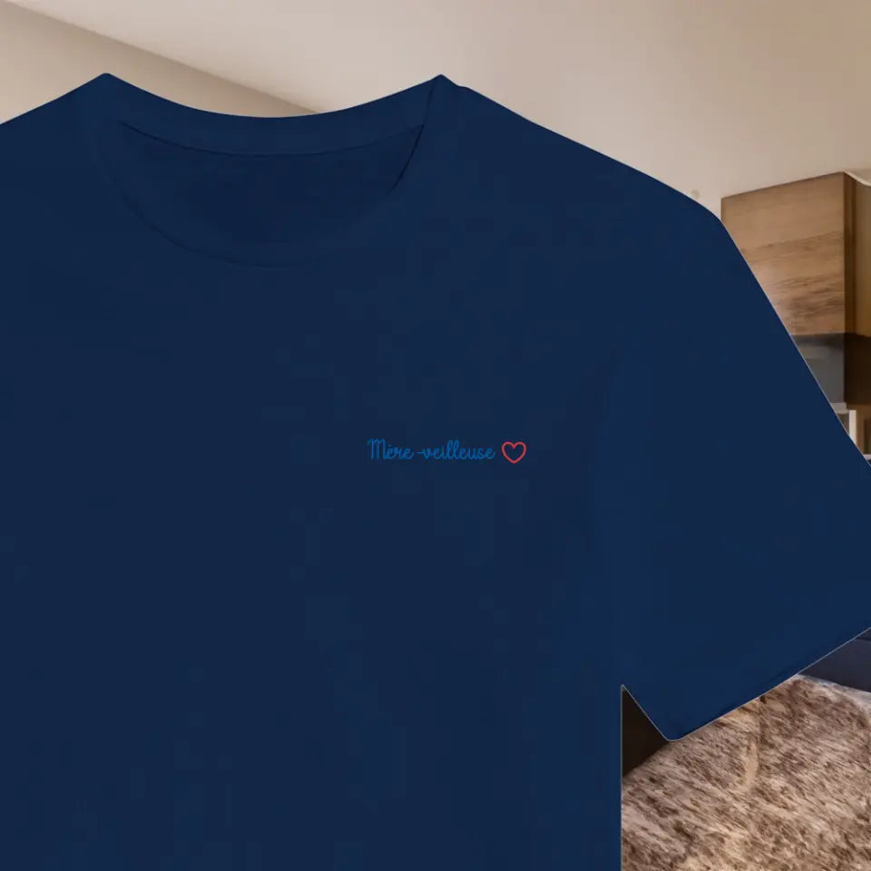 T-shirt femme personnalisé brodé "Mère-veilleuse" - Créations d'Agathe