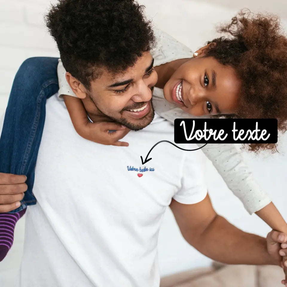 T-shirt homme personnalisé brodé - Créations d'Agathe