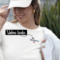 T-shirt femme personnalisé brodé - Créations d'Agathe