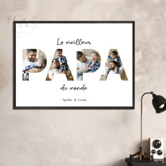 Affiche personnalisée " Le meilleur papa du monde" - Créations d'Agathe