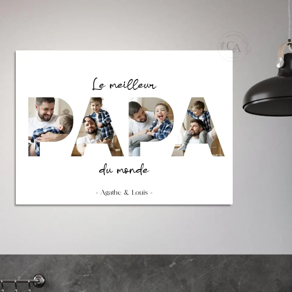 Affiche personnalisée " Le meilleur papa du monde" - Créations d'Agathe