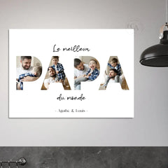Affiche personnalisée " Le meilleur papa du monde" - Créations d'Agathe