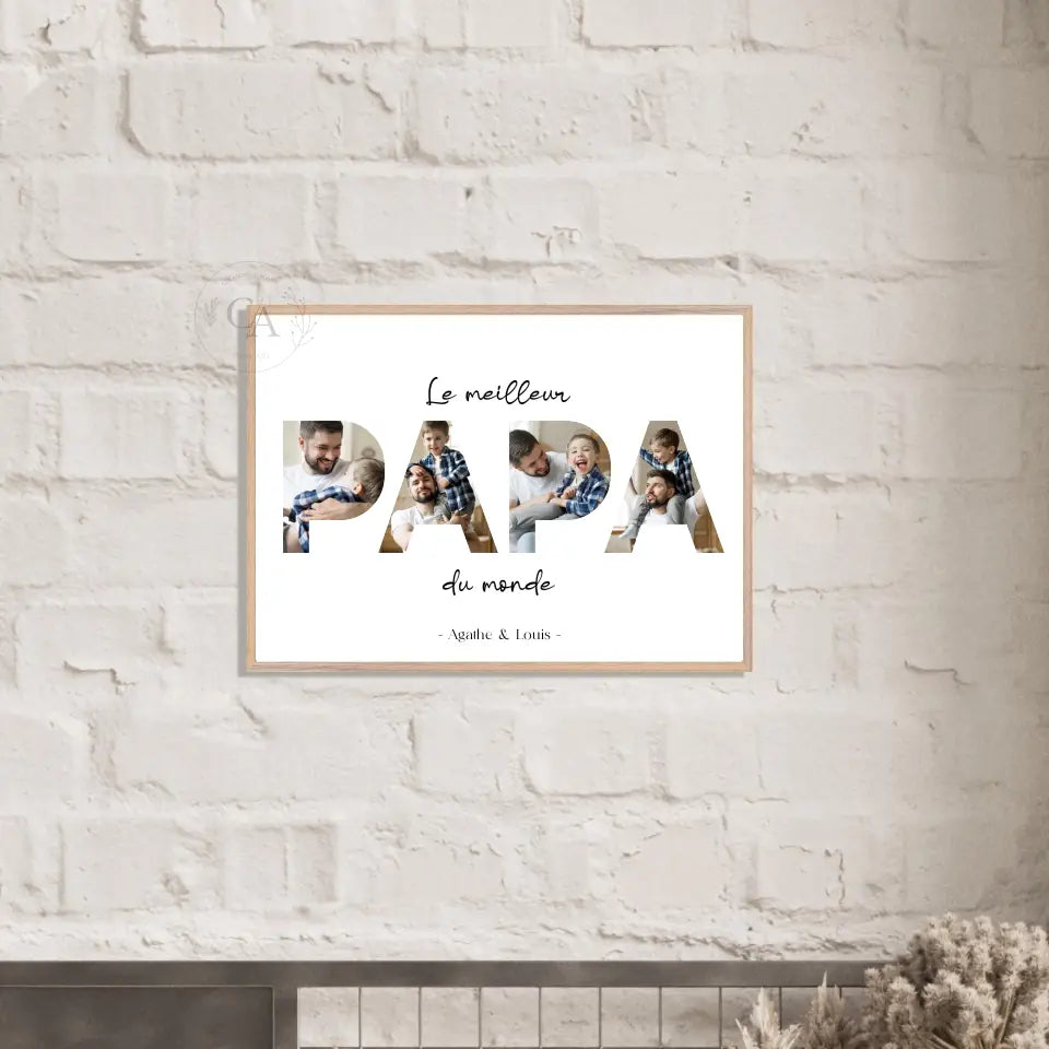 Affiche personnalisée " Le meilleur papa du monde" - Créations d'Agathe