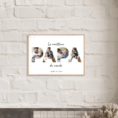 Affiche personnalisée " Le meilleur papa du monde" - Créations d'Agathe