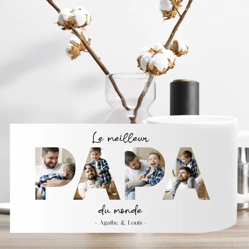 Tasse magique "Le meilleur Papa du monde" - Créations d'Agathe