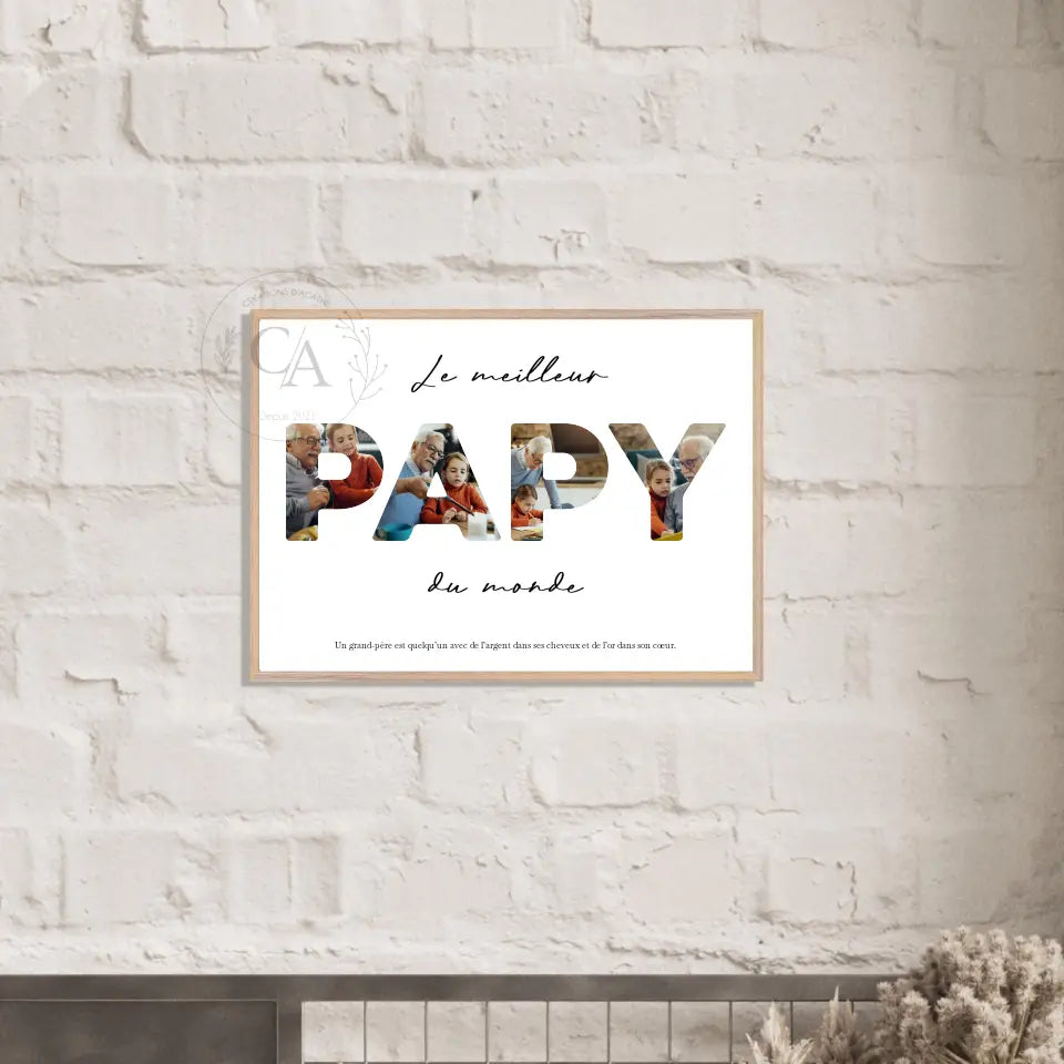 Affiche personnalisée pour Papy - Créations d'Agathe