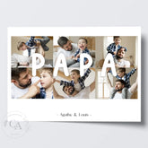 Affiche personnalisée avec le mot Papa - Cadeau fête des pères - Créations d'Agathe