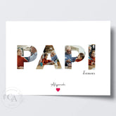 Affiche personnalisée, cadeau pour papi avec photos - Créations d'Agathe